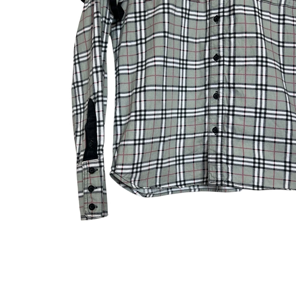 Tripp NYC Men’s Medium Goth Plaid Black/Red Checked Button Up Shirt - Picture 2 of 14